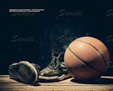 Autograph cards basketball template graphic